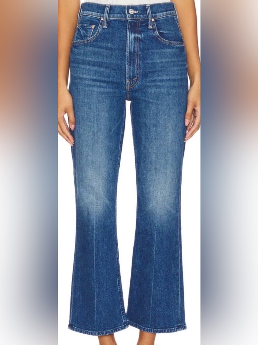 Mother Jeans The Scooter Ankle High Rise Flare Denim Its a Small World 27